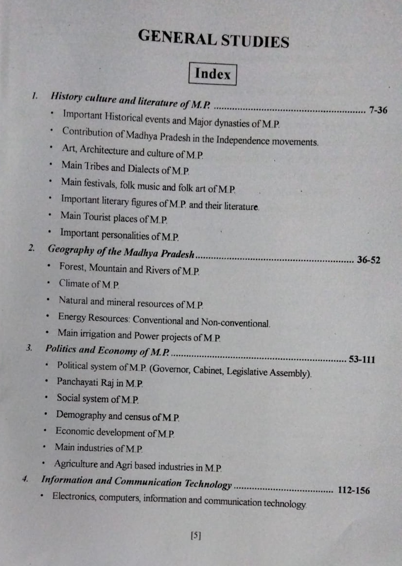 MP General Studies for Civil Services Preliminary Examination Abhilasha Sharma