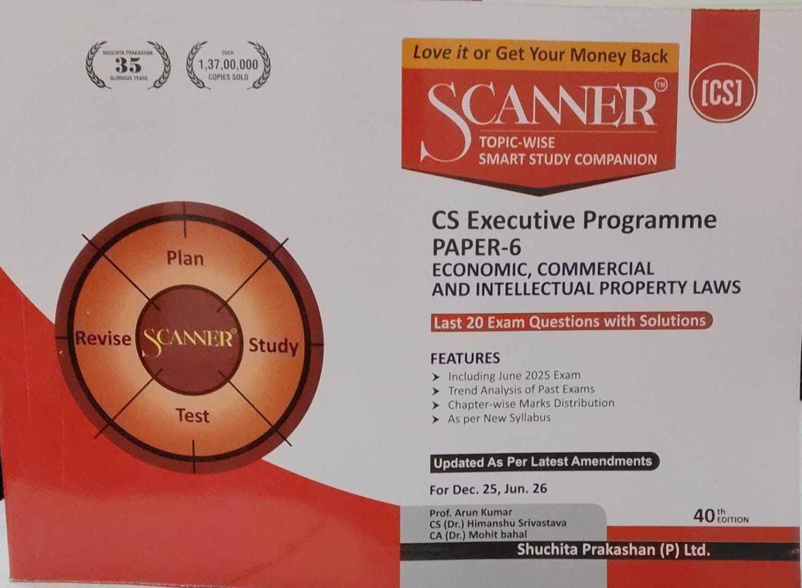 SCANNER CS EXECUTIVE PROGRAMME PAPER-6 FOR DEC. 25 JUNE 26 CS(DR.) HIMANSHU SRIVASTAVA, CS(DR) MOHIT BAHAL SHUCHITA PRAKASHAN (P) LTD.
