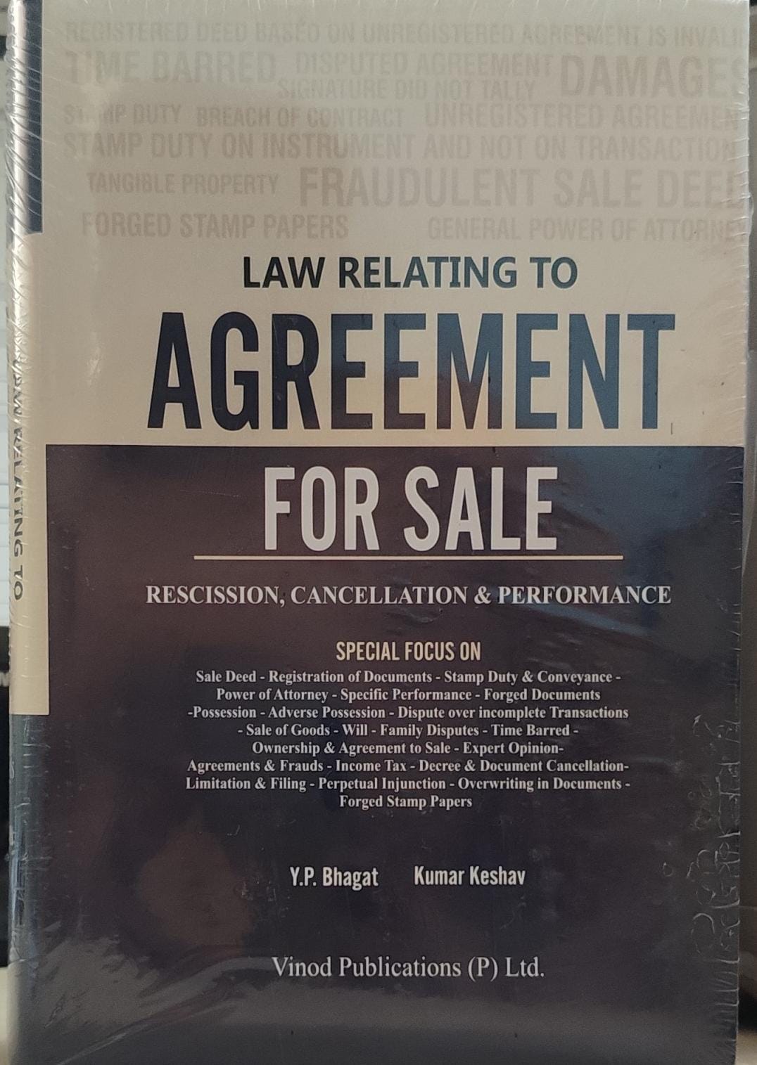 LAW RELATIING TO AGREEMENT FOR SALE YP BHAGAT KUMAR KESHAV VINOD PUBLICATION (P) LTD